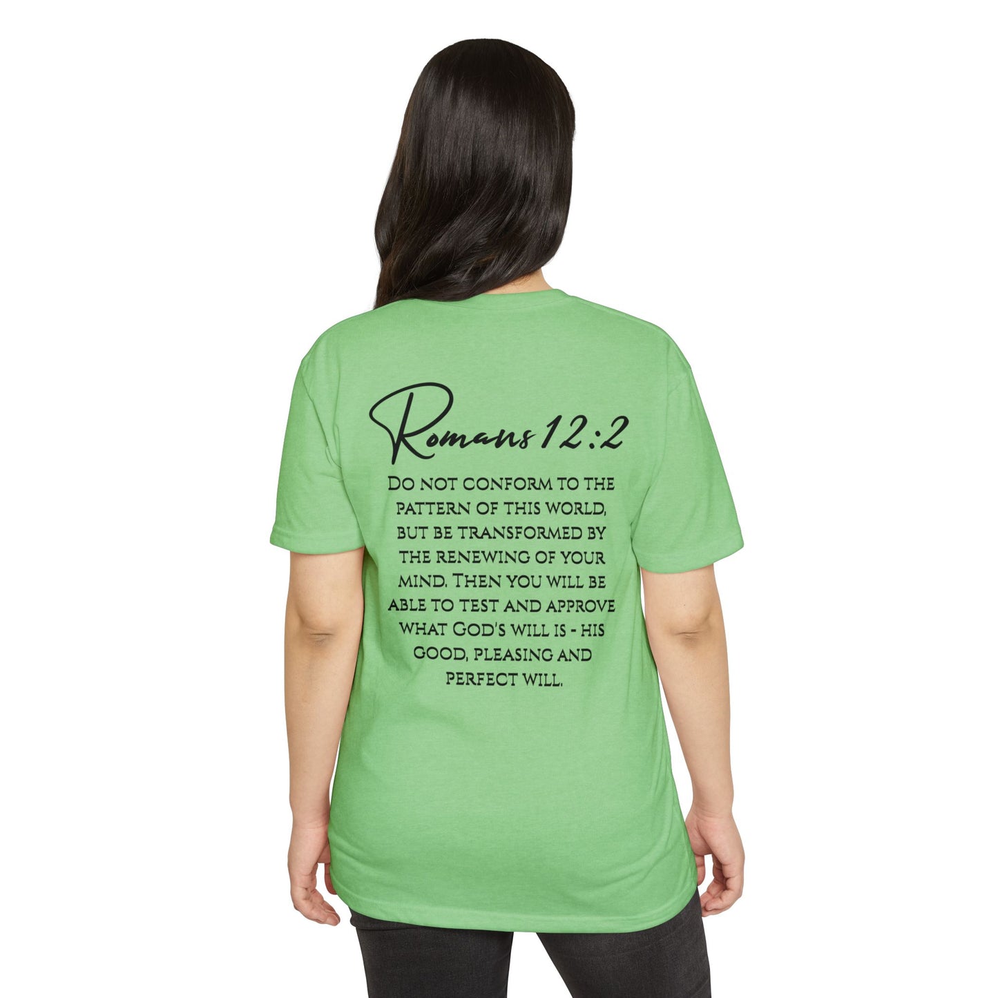 Inspirational Romans 12:2 Unisex T-Shirt, Faith-Based Apparel, Scripture Shirt