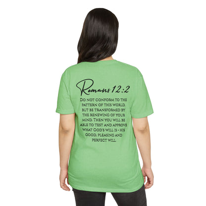 Inspirational Romans 12:2 Unisex T-Shirt, Faith-Based Apparel, Scripture Shirt