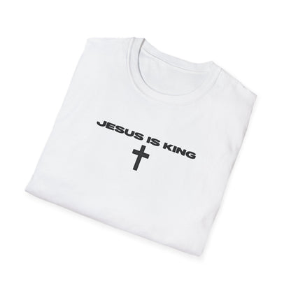 Jesus Is King T‑Shirt — Minimal Christian Cross Faith Tee