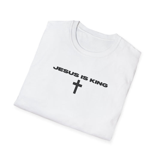 Jesus Is King T‑Shirt — Minimal Christian Cross Faith Tee