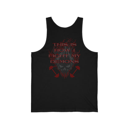 "This Is How I Fight My Demons" - Graphic Gym Tank Top