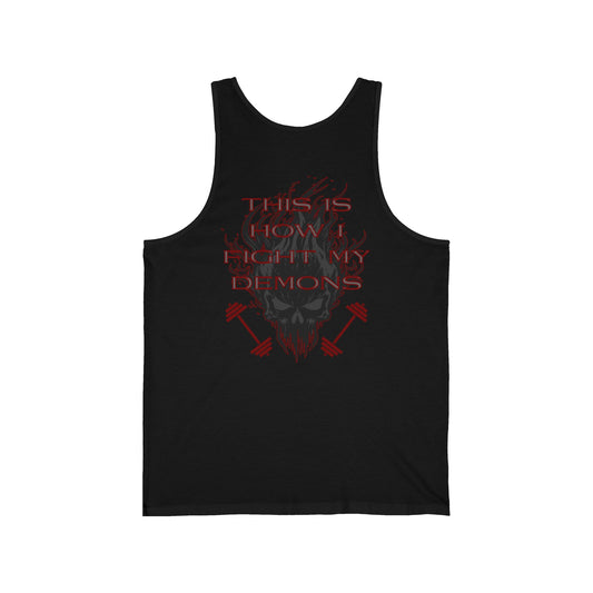"This Is How I Fight My Demons" - Graphic Gym Tank Top