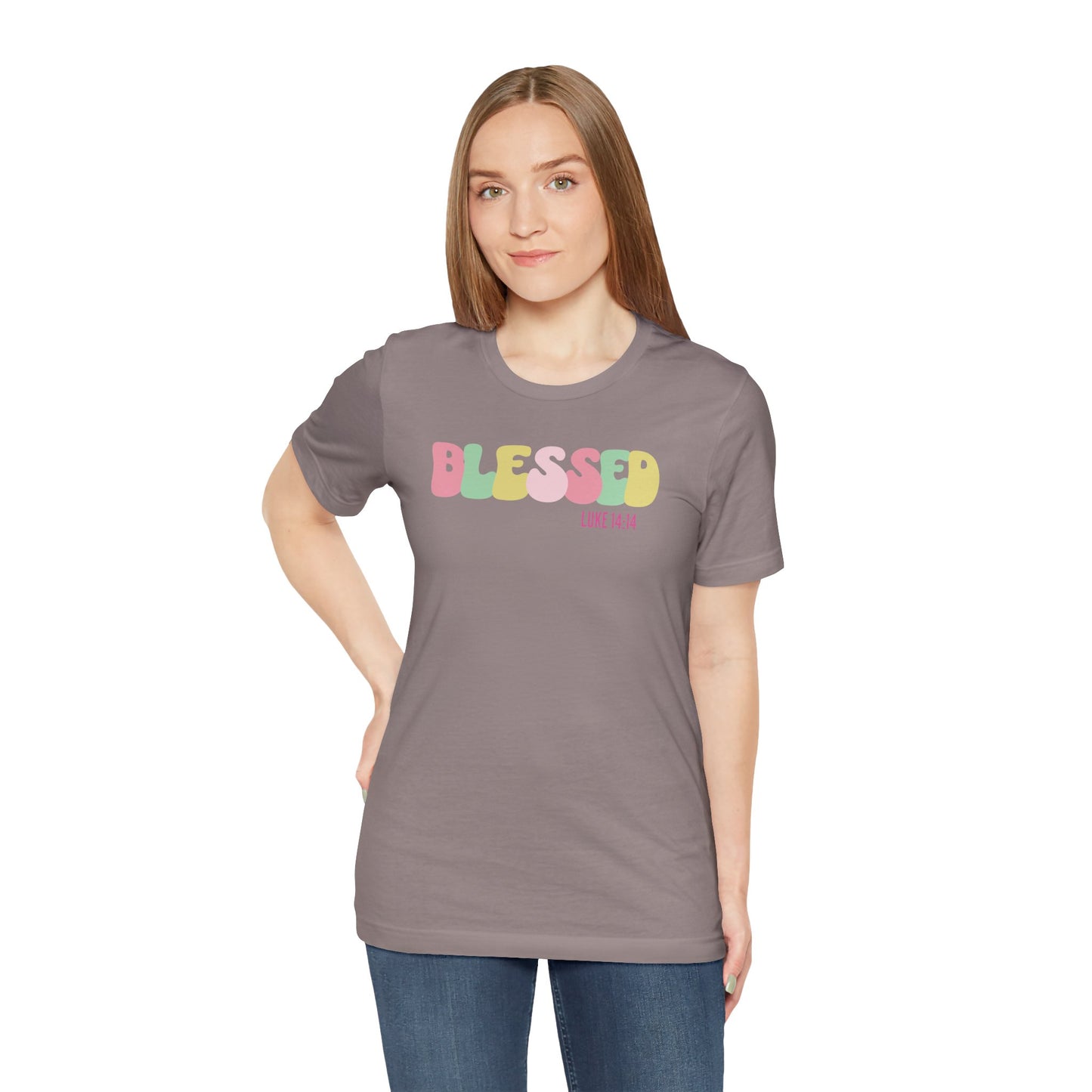 Blessed - Luke 14:14 Unisex Jersey Tee