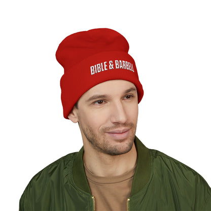 Bible & Barbell Embroidered Cuffed Beanie