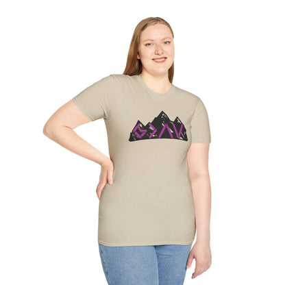 God Is Greater Mountain Vibes Unisex Softstyle T-Shirt