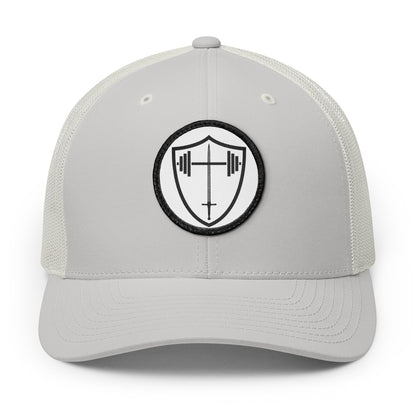 Bible & Barbell Patch Logo Trucker Cap — Embroidered Logo Patch Snapback