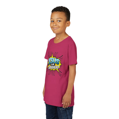 Jesus Is My Superhero Youth Tee