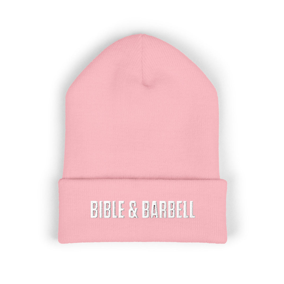 Bible & Barbell Embroidered Cuffed Beanie