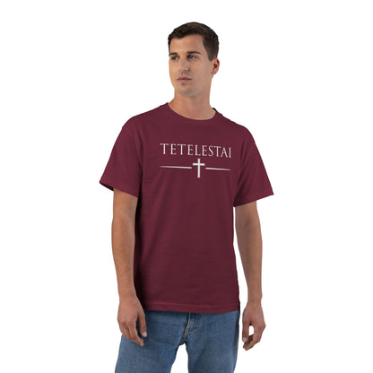 TETELESTAI - "It Is Finished" - Cross Minimalist Christian Tee