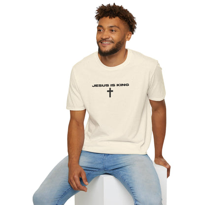 Jesus Is King T‑Shirt — Minimal Christian Cross Faith Tee
