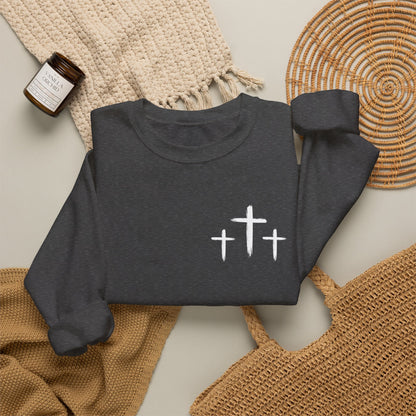 Faith Over Fear Crewneck Sweatshirt — Faith Christian Cross Pullover