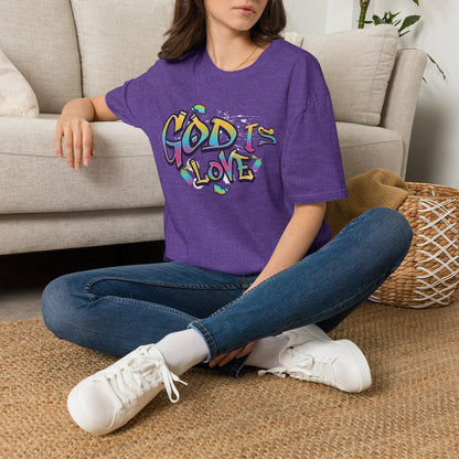 God Is Love T-Shirt — Colorful Graffiti Faith Tee