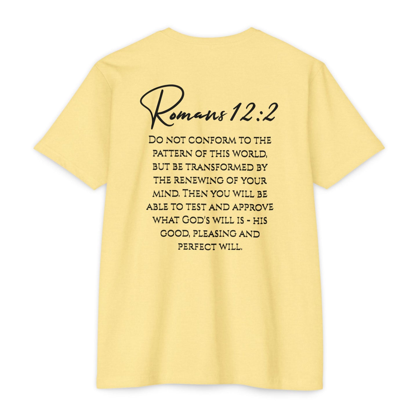 Inspirational Romans 12:2 Unisex T-Shirt, Faith-Based Apparel, Scripture Shirt