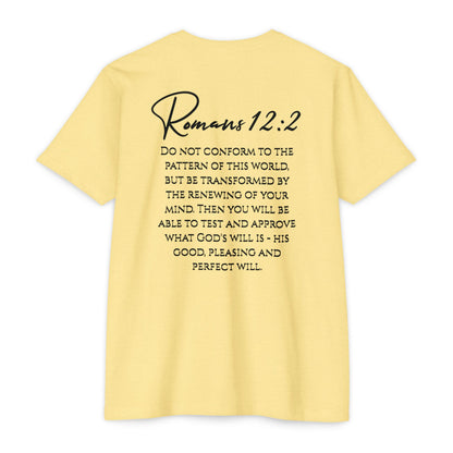 Inspirational Romans 12:2 Unisex T-Shirt, Faith-Based Apparel, Scripture Shirt