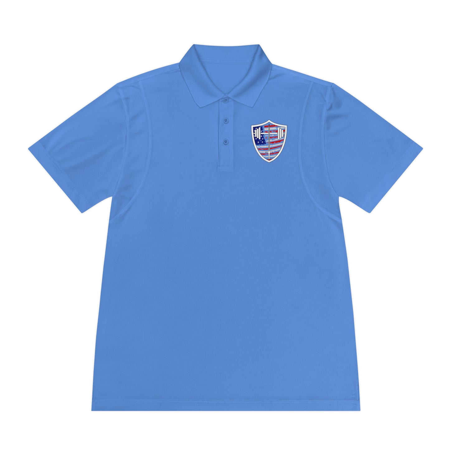 Men's Bible & Barbell Patriotic Logo Polo Shirt