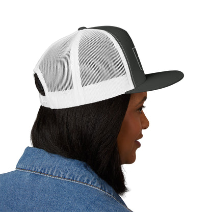 Bible & Barbell White Boxed Logo 5 Panel Trucker Cap