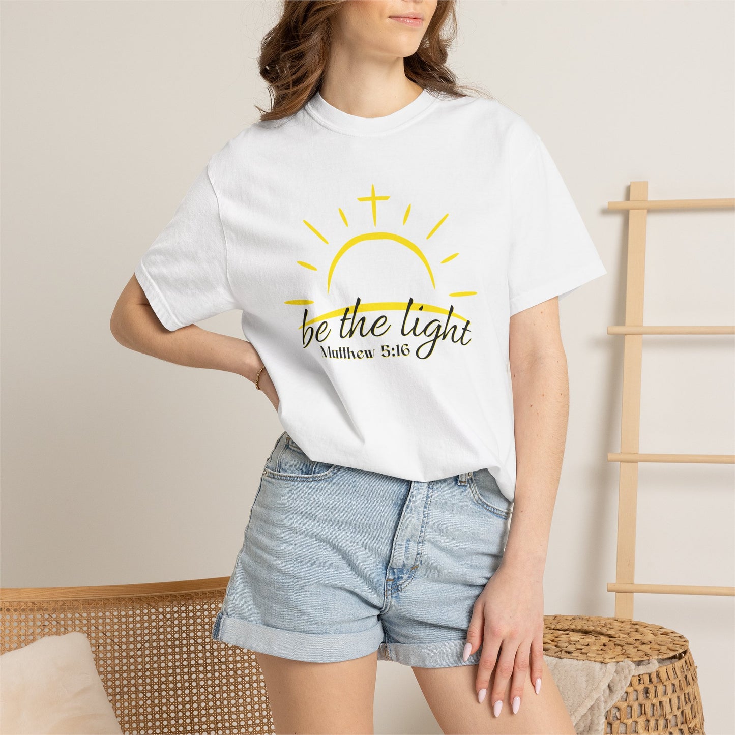 Be the Light T-Shirt — Matthew 5:16 Christian Faith Tee