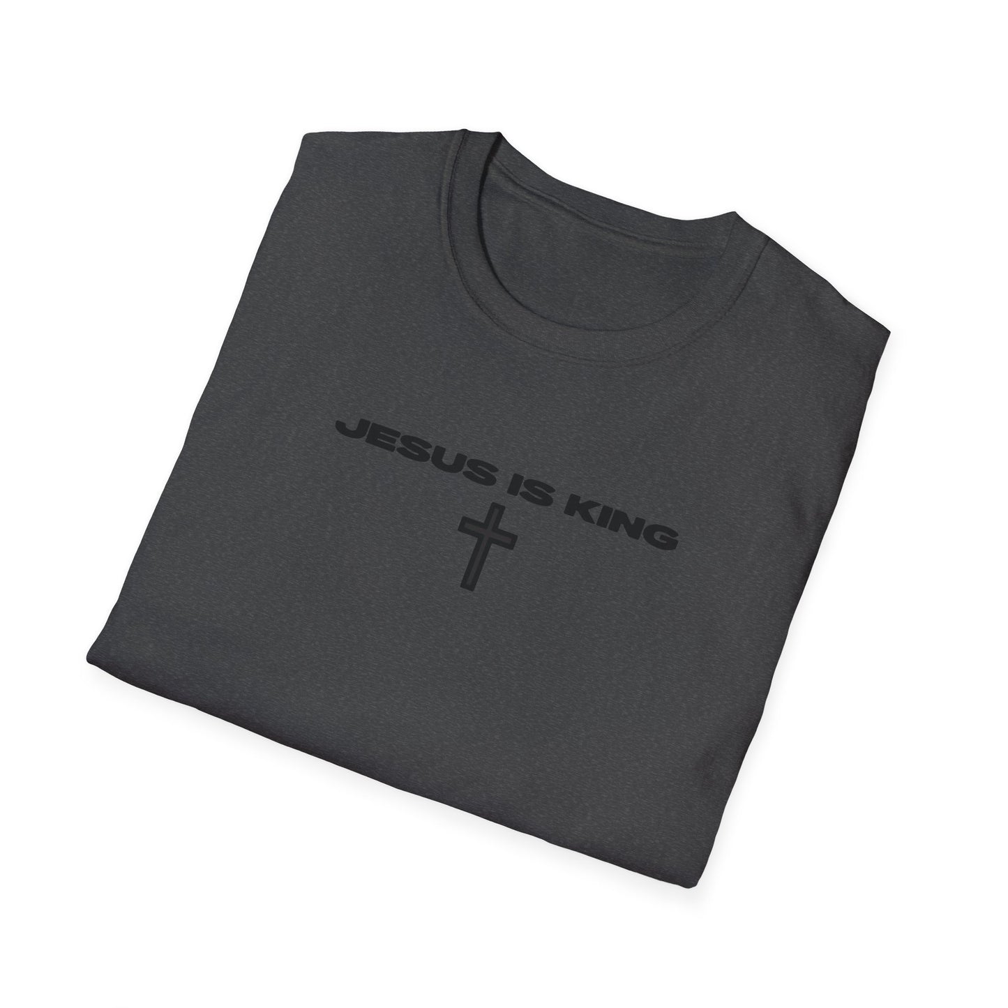Jesus Is King T‑Shirt — Minimal Christian Cross Faith Tee