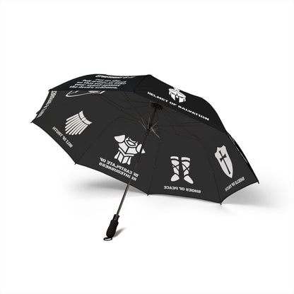 Bible & Barbell - Ephesians 6 Armor of God - Compact Semi-Automatic Foldable Umbrella
