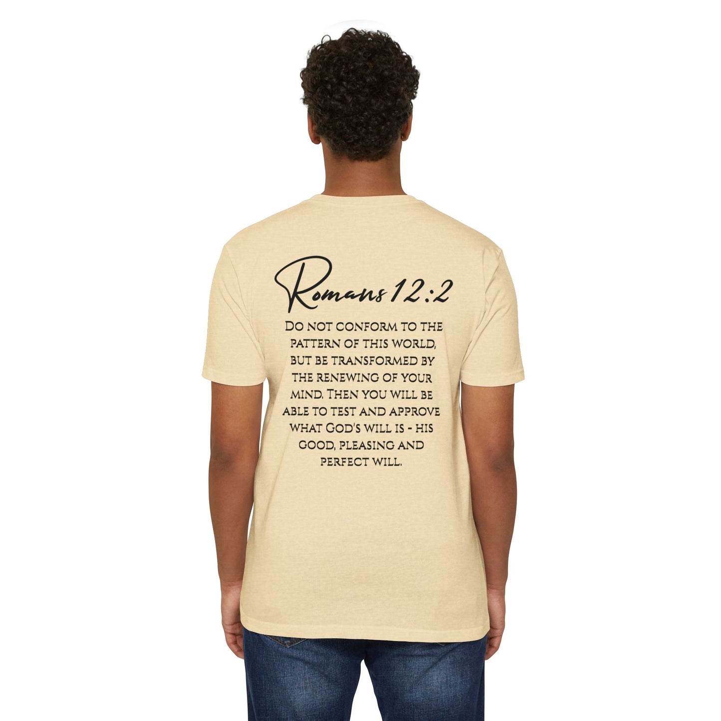 Inspirational Romans 12:2 Unisex T-Shirt, Faith-Based Apparel, Scripture Shirt