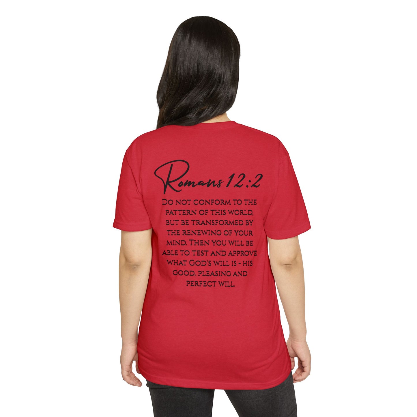Inspirational Romans 12:2 Unisex T-Shirt, Faith-Based Apparel, Scripture Shirt