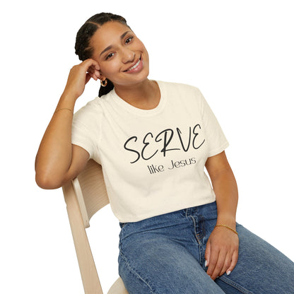 Serve Like Jesus T‑Shirt — Christian Faith Tee for Church, Volunteering & Inspirational Gifts