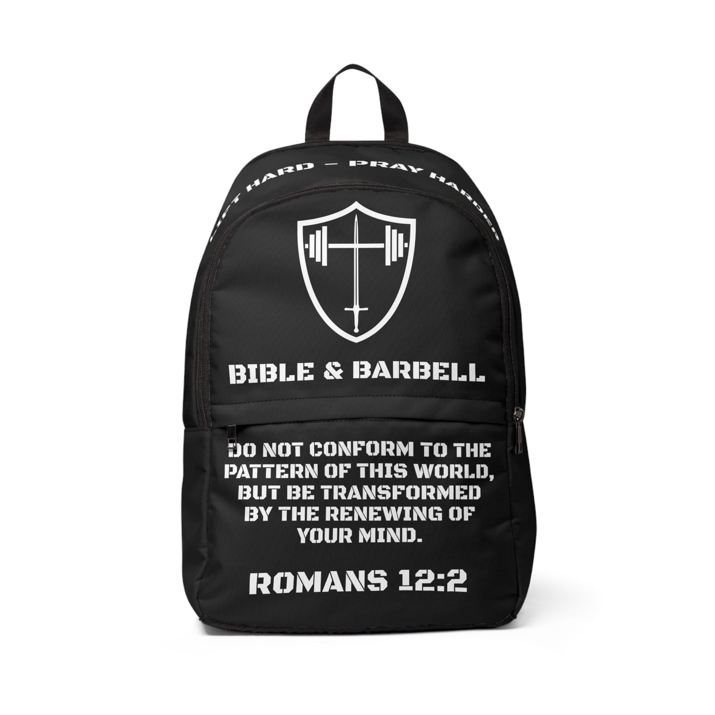 PERSONALIZED Bible & Barbell Backpack — Christian Fitness Gym Bag