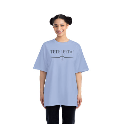 TETELESTAI - "It Is Finished" - Cross Minimalist Christian Tee