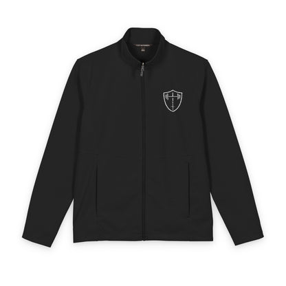 Men's Soft Shell Jacket — Subtle Crest Chest Logo, Lightweight Windbreaker