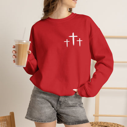 Faith Over Fear Crewneck Sweatshirt — Faith Christian Cross Pullover