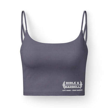 Bible & Barbell Women's Luxe Sports Bra — Faith-Based Workout Crop Top