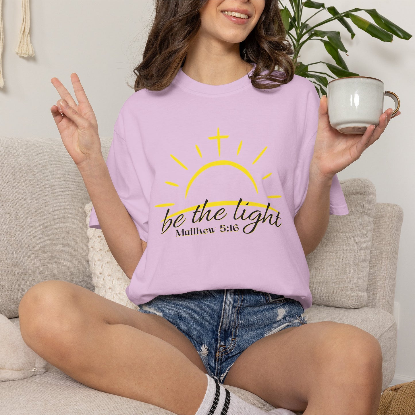 Be the Light T-Shirt — Matthew 5:16 Christian Faith Tee