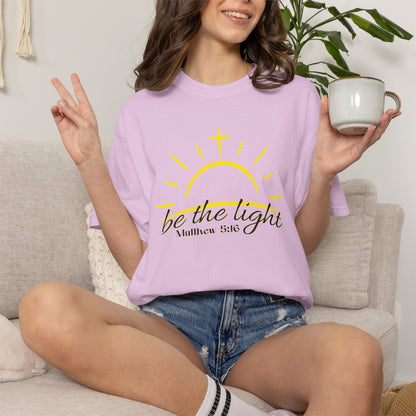 Be the Light T-Shirt — Matthew 5:16 Christian Faith Tee