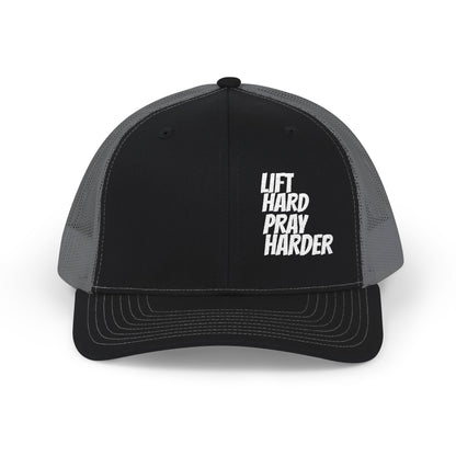 LIFT HARD PRAY HARDER Snapback Trucker Cap