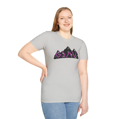 God Is Greater Mountain Vibes Unisex Softstyle T-Shirt