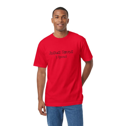 Jesus Saves - I Spend Tee — Funny Christian Faith T-Shirt