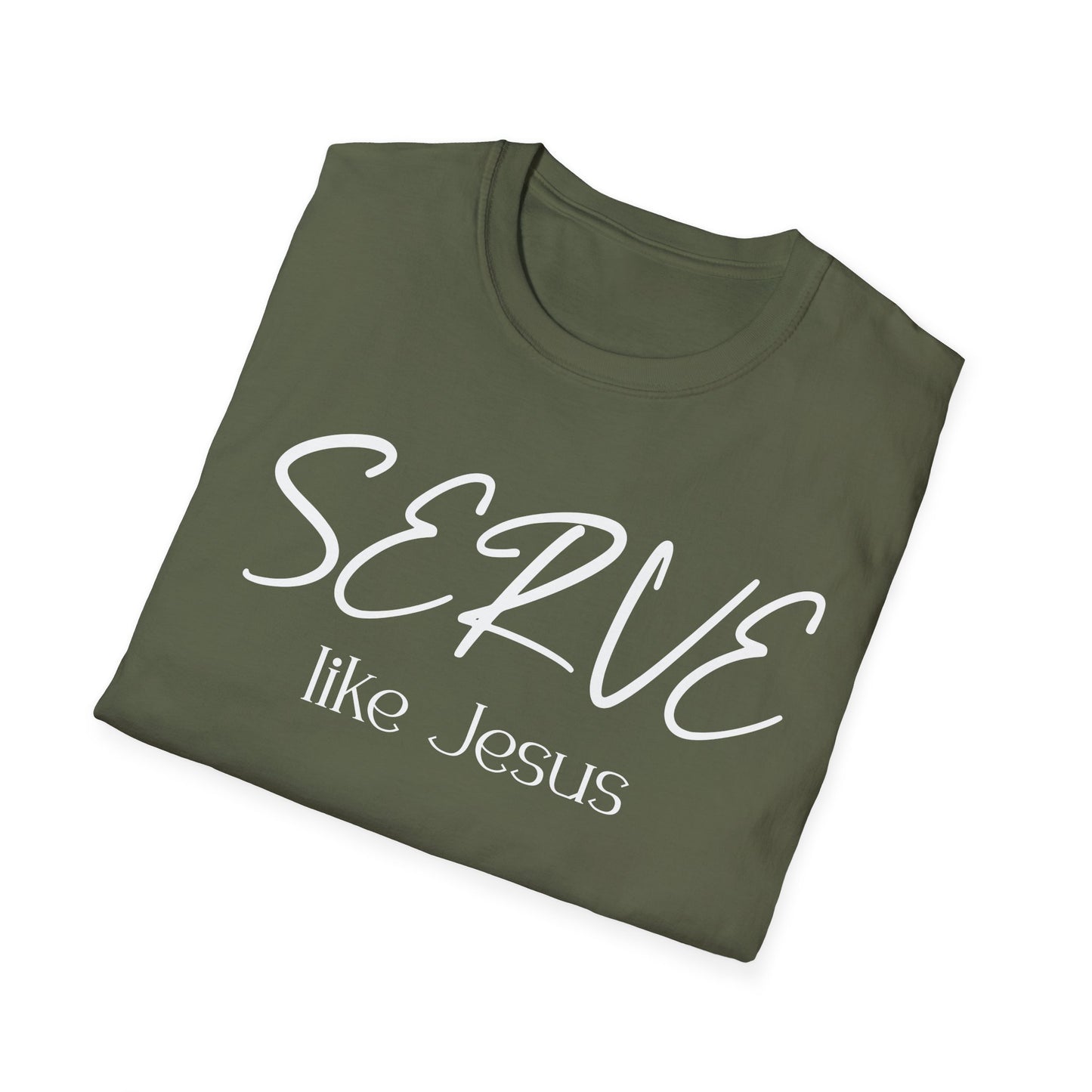 Serve Like Jesus T‑Shirt — Christian Faith Tee for Church, Volunteering & Inspirational Gifts