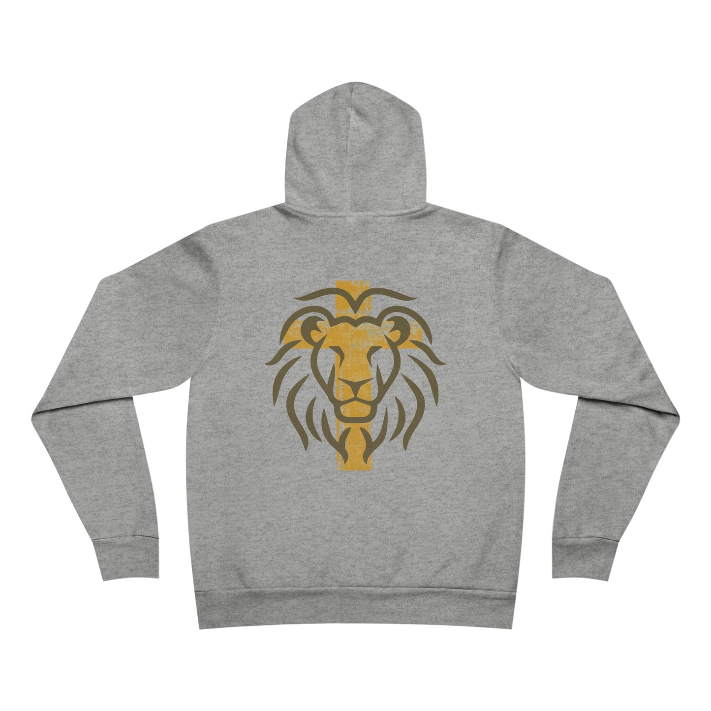 Lion Crest Hoodie — Gold Tribal Lion Pullover