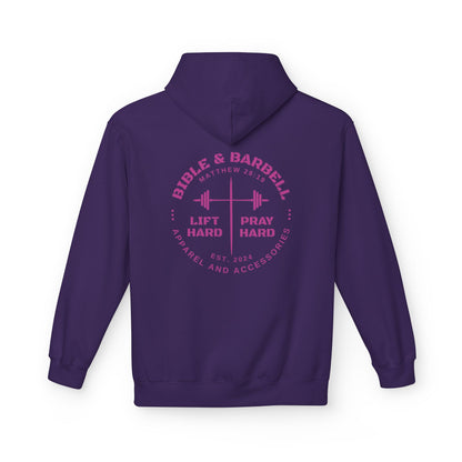 Bible & Barbell Pink Logo Hoodie