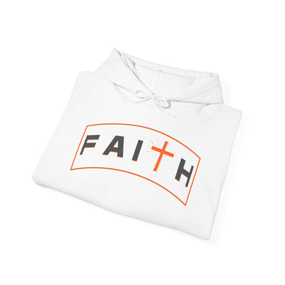 Orange Faith Cross Hoodie