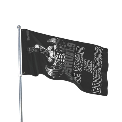 Joshua 1:9 Be Strong and Courageous Gym Flag 3'x5'