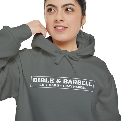 Bible & Barbell Logo Unisex Hoodie, Fitness Apparel for Gym Lovers