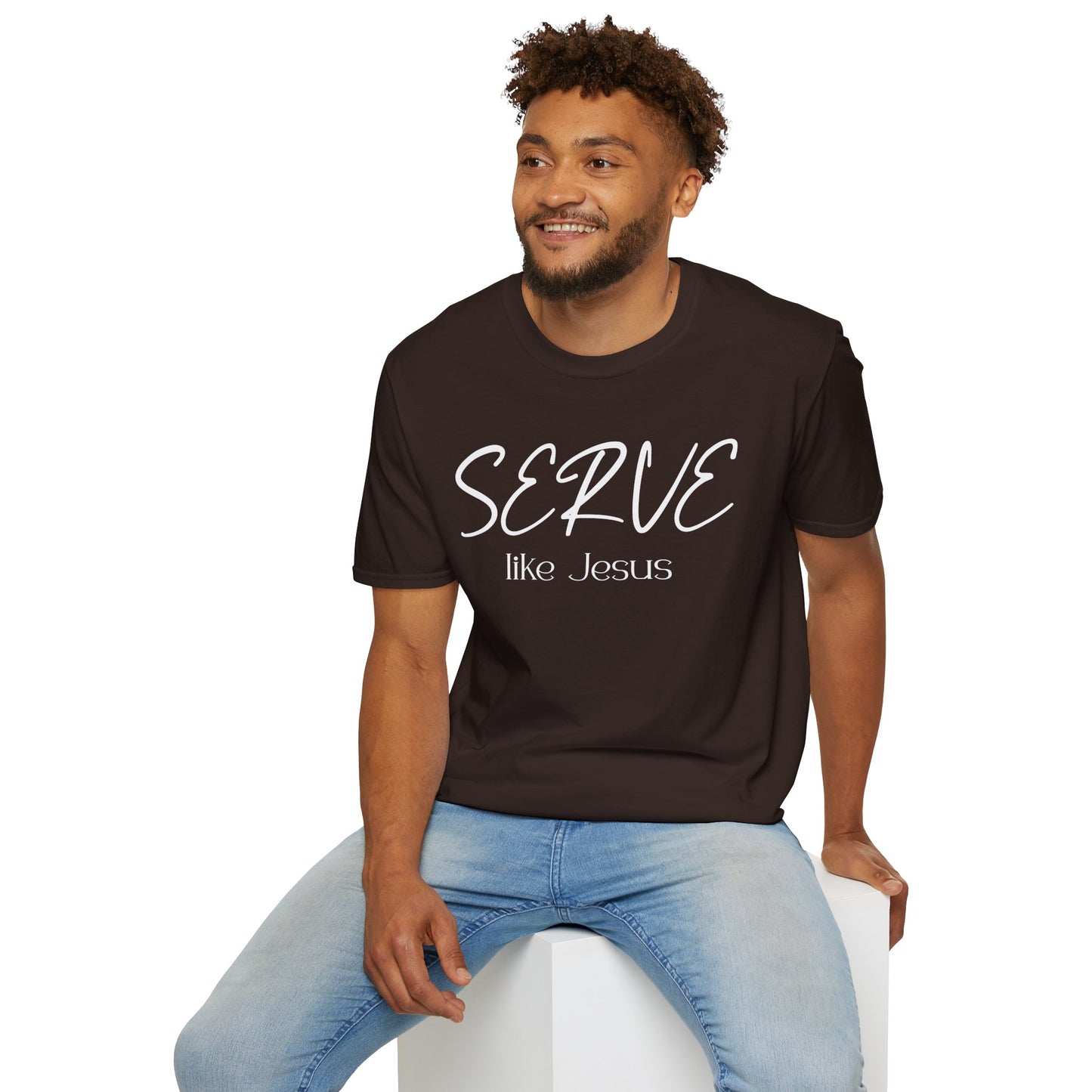 Serve Like Jesus T‑Shirt — Christian Faith Tee for Church, Volunteering & Inspirational Gifts