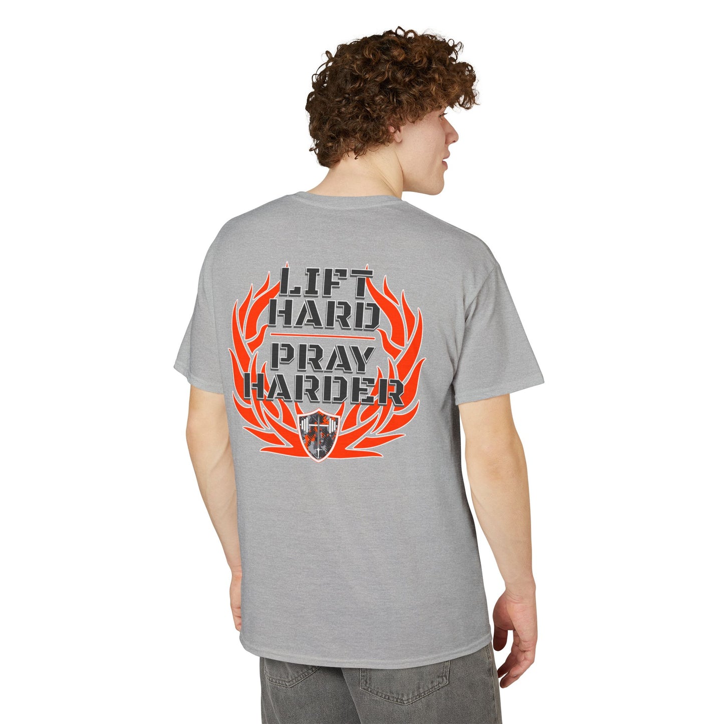 Lift Hard - Pray Harder T-Shirt — Fitness & Faith Motivational Tee