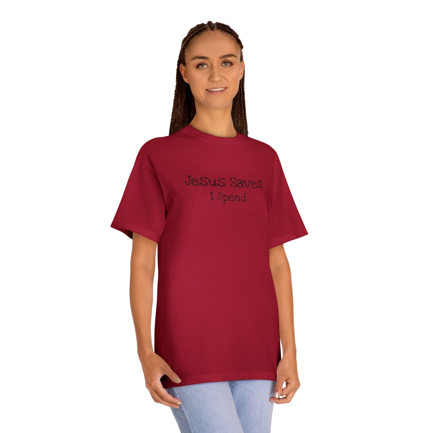 Jesus Saves - I Spend Tee — Funny Christian Faith T-Shirt