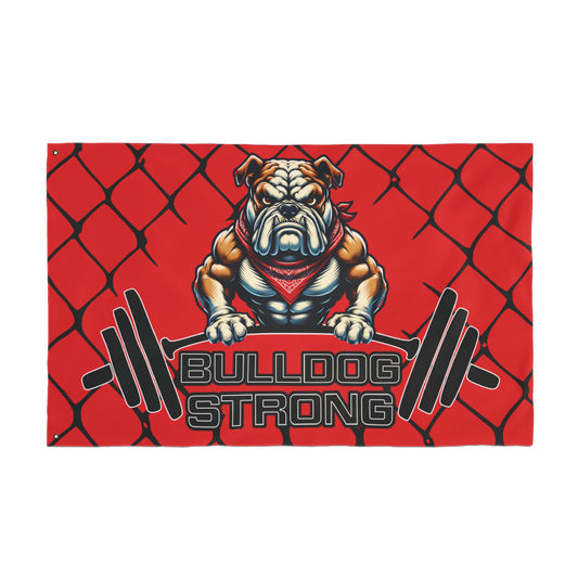 Bulldog Strong 3' x 5' Flag, Gym Decor
