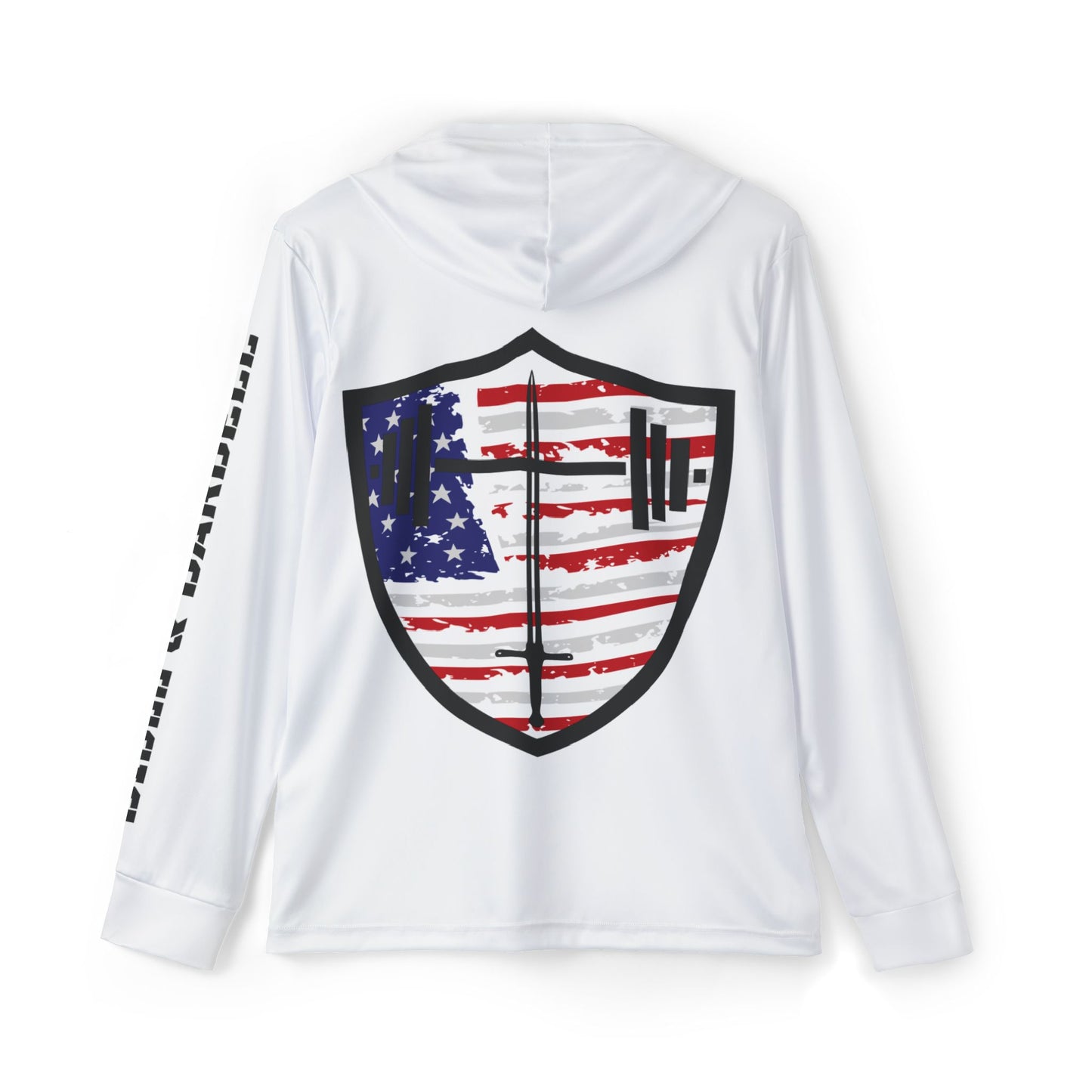 American Flag Shield Hoodie — Men’s Sports Warmup Pullover