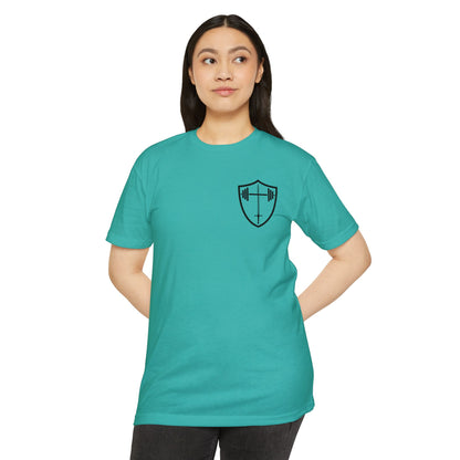 Christian Gym T-Shirt — "Lift Hard Pray Harder" Athletic Faith Tee