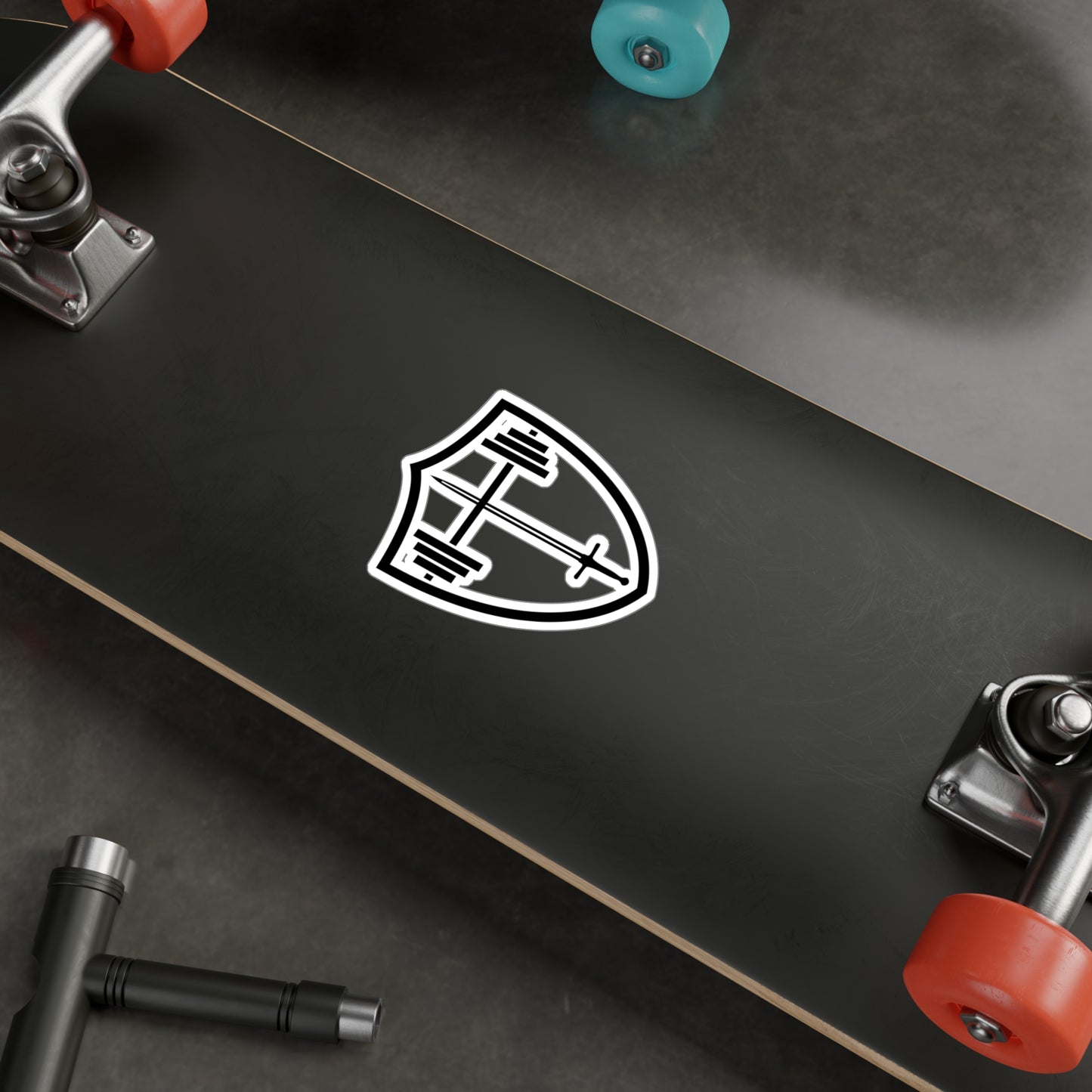 Bible & Barbell Logo Vinyl Sticker — Gym Decal