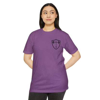 Christian Gym T-Shirt — "Lift Hard Pray Harder" Athletic Faith Tee
